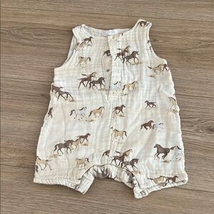 Angel Dear Horse Print Baby Romper